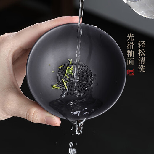 Shangyanfang Purple Pottery Tea Leak Tea Filter Tea Filter Tea Partition Filter Purple Clay Tea Set Accessories Purple Pottery Filter Group (1000 holes)