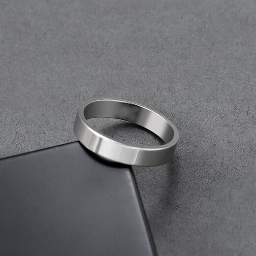 BJYL Engraved Smooth Ring Men's Trendy Titanium Steel Men's Single Ring Hip-Hop Style Ring Closed Mouth Index Finger Ring Tail Ring Default Hairdressing No. 9