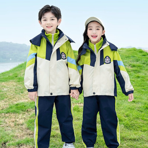Xinkepaier primary school uniform set for windbreaker three-piece autumn children's class uniform autumn winter clothes kindergarten garden clothes spring and autumn style boys winter summer four-piece set = A713+6627 170