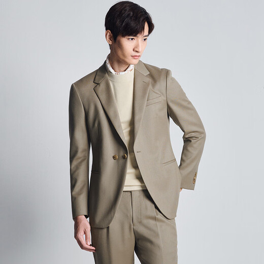Angel Bird Pure Wool Suit (Top) Light Formal Men's Slim Suit Single Fork EBB233731U Light Apricot 50A