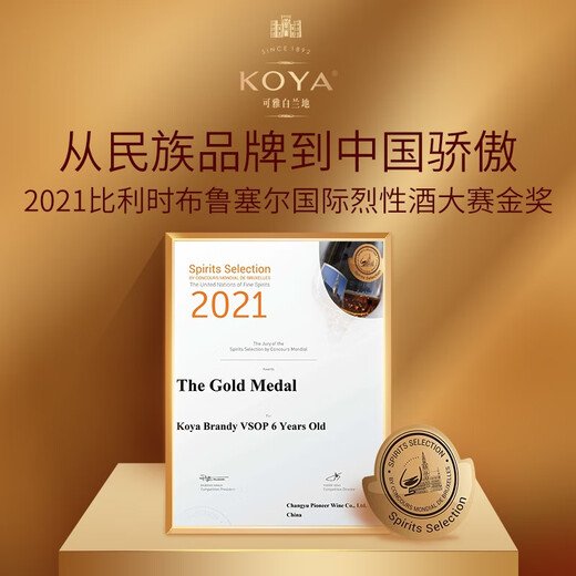 张裕白兰地洋酒送礼【热门商品推荐】 可雅6年VSOP 500mL 2瓶