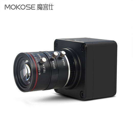 Mox 4K high-definition USB industrial camera image visual recognition camera driver-free product inspection 3840*2160 high-resolution online teaching live broadcast 4K 6-12MM zoom low distortion