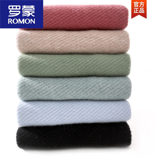 Новый осенне-зимний мужской шерстяной свитер ROMON с круглым вырезом, однотонный деловой свитер, свободный повседневный утепленный шерстяной вязаный свитер горчично-желтого цвета S