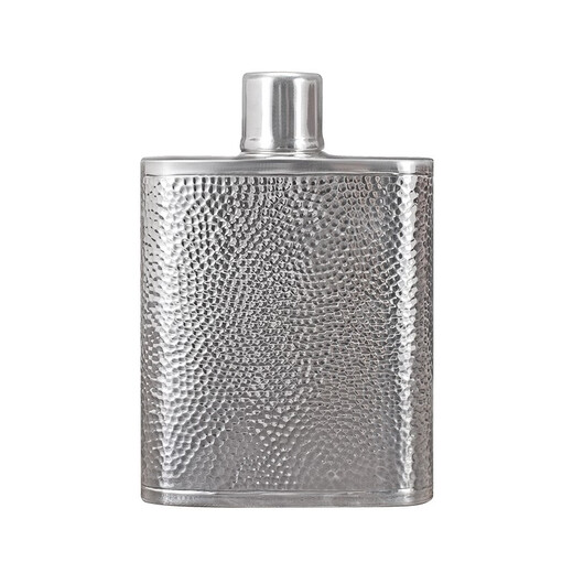 Silver Age Pure Silver Handmade Hammered Glossy Marching Flask Storage Flask S999 Pure Silver Portable Wine Set No. 8 250g 160ml Pure Silver + Certificate 160ml