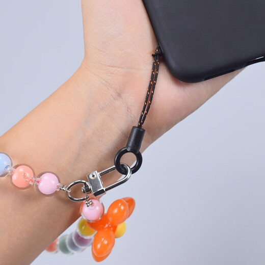 Lvzhuye pequeño CONCANDO Fino Teléfono móvil U Clave de disco Pequeño Lanyard Círculo Negro Cordillero Cordera pequeña Cámara de hebilla pequeña CCD Cadera de teléfono móvil Costilería Diy Joyería Accesorios de colgante Pequeño Cabeza de cuerda [5 paquetes]