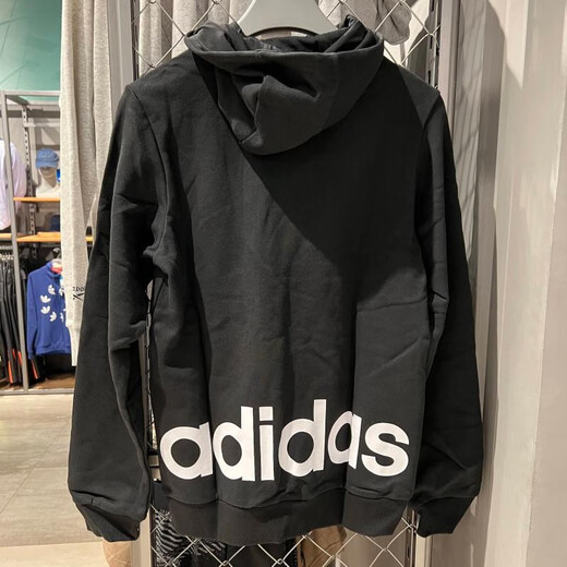
Adidas Sweatshirt Men's 2024 Spring and Autumn NEO Sportswear Knitted Hooded Top Pullover H14225 H14220 Black Lining Lone S