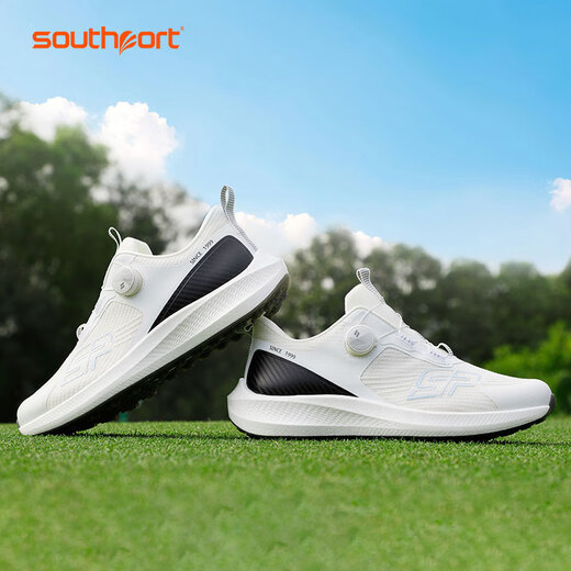 
Xiushibao special golf shoes men's new waterproof breathable lightweight mesh shoes knob shoelace popcorn anti-slip silver 43