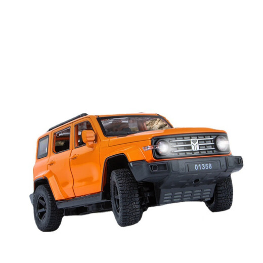 辰望良品1:24坦克300车模钥匙版合金越野车模型声光回力汽车玩具 坦克300-橙色（遥控钥匙版）