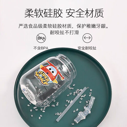 CLCEY Super Flying Water Cup Children with Straw Anti-fall Kindergarten Baby Drinking Water Cup Household Children Drinking Water Kettle Summer 12001 Ledihong-450ml