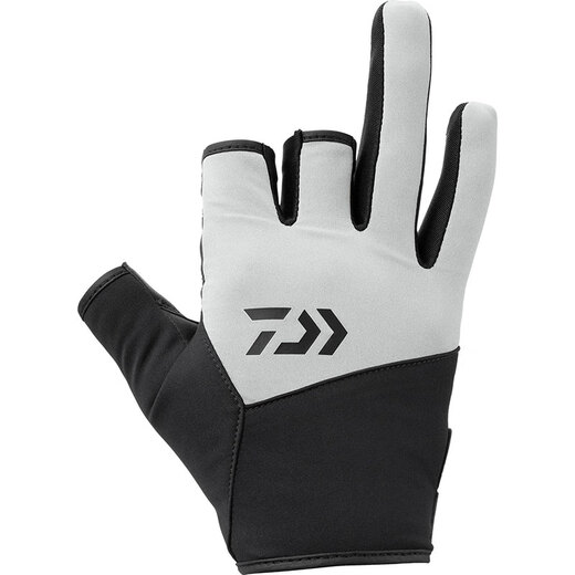 DAIWA 22 autumn and winter DG-8922W exposed 3-finger windproof gloves brushed warm gloves fishing gloves black L