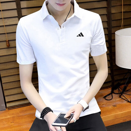 
Adidas POLO shirt men 25 summer new sportswear casual clothes lapel short sleeve ice silk quick-drying breathable T-shirt men white/three button Polo collar/quick drying/main recommendation M 175