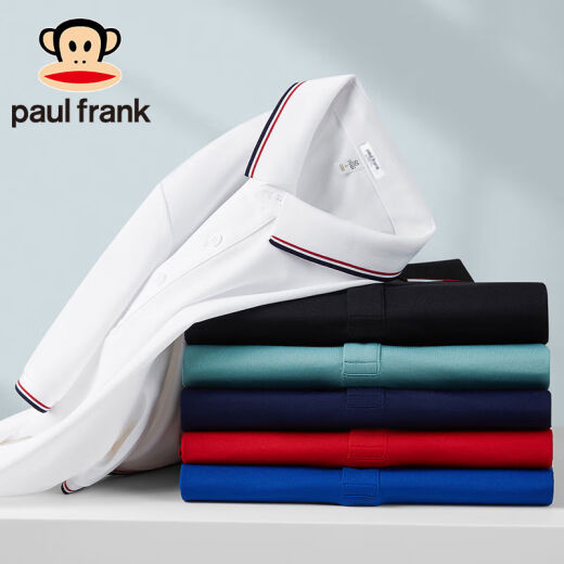 Paulfrank (paulfrank) POLO shirt for men, quick-drying, comfortable and cool, antibacterial printed polo shirt for men, navy blue M