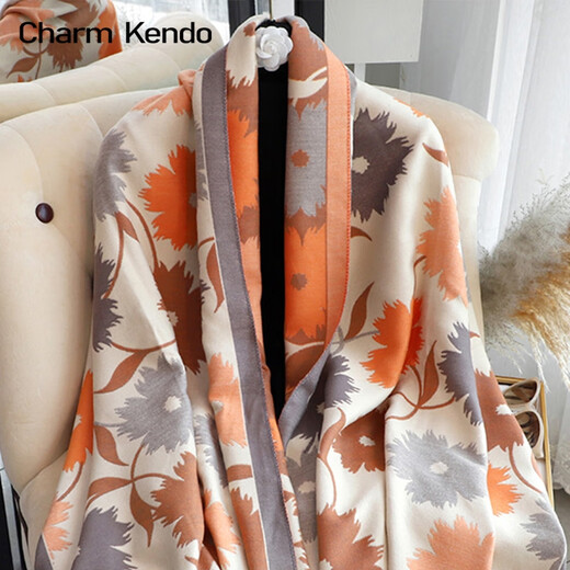 Charm Kendo官网披肩女围巾高级感外搭空调房午睡保暖披风围脖生日礼物送女友 青鸟蓝