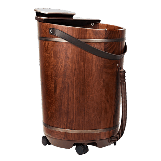 Yaomei foot bath tub with automatic heating, massage, constant temperature, health care and heightening foot bath tub, imported rosewood high-depth surfing foot bath tub, as a Thanksgiving gift for parents, girlfriends and leaders, rosewood 50CM high bubble calf nasal cavity - health care style