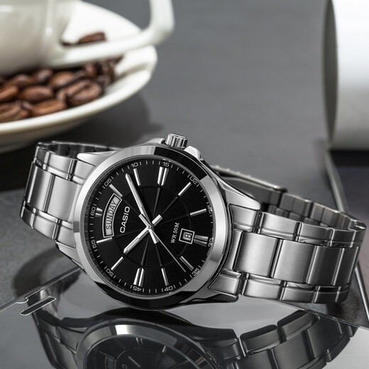 Casio (CASIO) couple watch multi-function belt quartz watch MTP-1381D-1A_LTP-1241D-4A