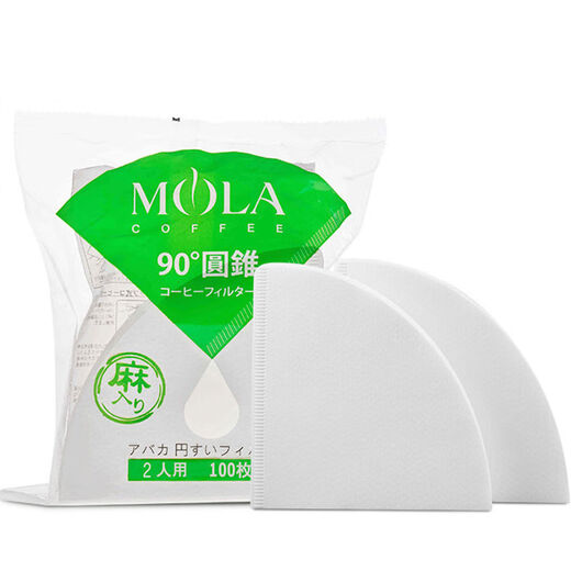 Japan's original imported MOLA coffee filter paper single product hand-drew drip V60 hemp fiber coffee filter paper 01 wood pulp bleached 100 pieces