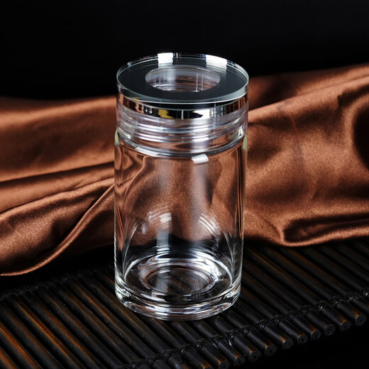富宜德国进口品质随身便携单层玻璃杯简约双层杯子定制小巧泡茶杯 单层A9230ml水晶盖杯套1号