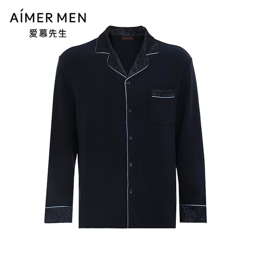 Mr. Aimu 24AW hautfreundlicher und warmer Seidenhaus Revers-Strickjacke Langarmed NS41L461 Hidden Blue Leopard Print 841 2xl 180