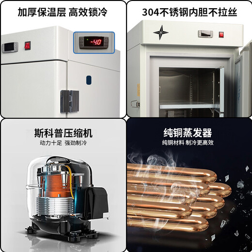Bingxing [mit Temperaturanzeige, Einstellbarer Temperaturregelung] Ultra-Low-Temperatur-Kühlschrank-80 Laborwissenschaftlicher Forschung Medizinische minus 60 Grad Tiefe Gefrierschrank Kleiner industriell niedriger Temperatur Negativ 40 Gefrierschrank -50 [-15 ~ -50 Einstellbare Temperatur] 105 Liter (695*710*1275 mm)