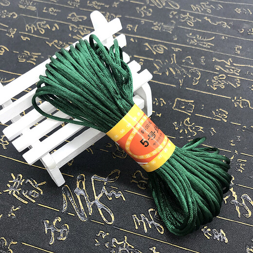 Lingmeng Chinese Knot No. 5 braided wire DIY handmade materials Dragon Boat Festival hand rope braided rope red rope lanyard golden yellow about 20 meters/piece No. 5 wire 20 meters