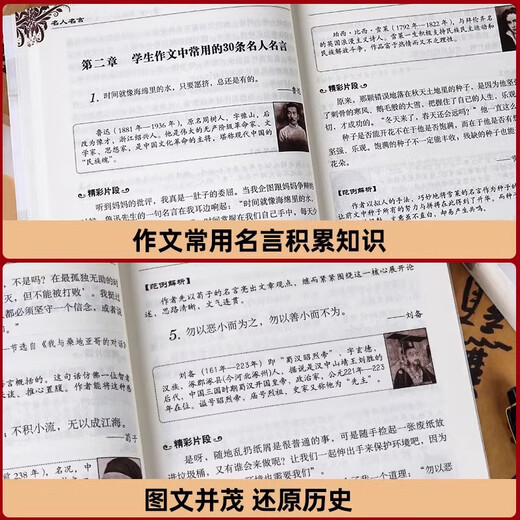 【官方正版】512页名人名言书经典语录励志书籍正版 中华名言佳句 [699页足本]三国演义