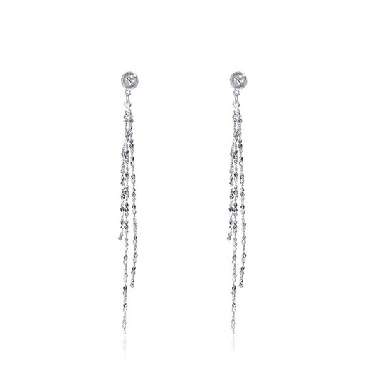 Caibai Jewelry Platinum Earrings Platinum Pt950 Tassel Ear Wire Price Approximately 1.65 grams