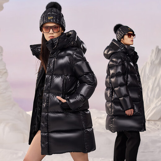 Govan black gold goose down jacket Yang Mi's same style Black Pearl 4.0 men's and women's same style down jacket Haute Couture Paris Black S