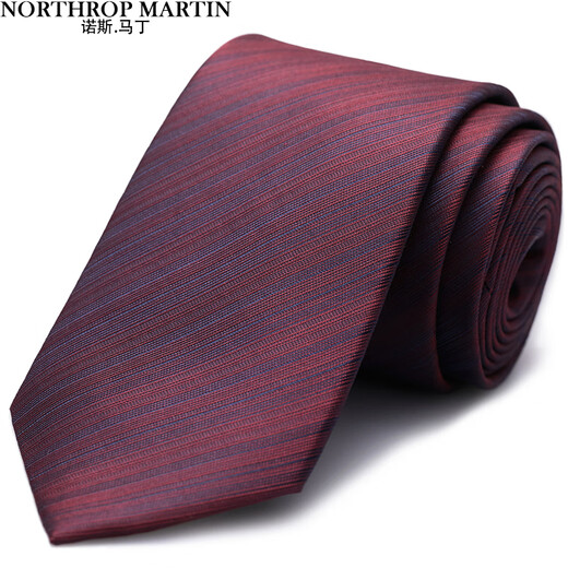 North Martin high-end silk tie men's business formal suit wedding wedding groom hand-made burgundy high-end gift