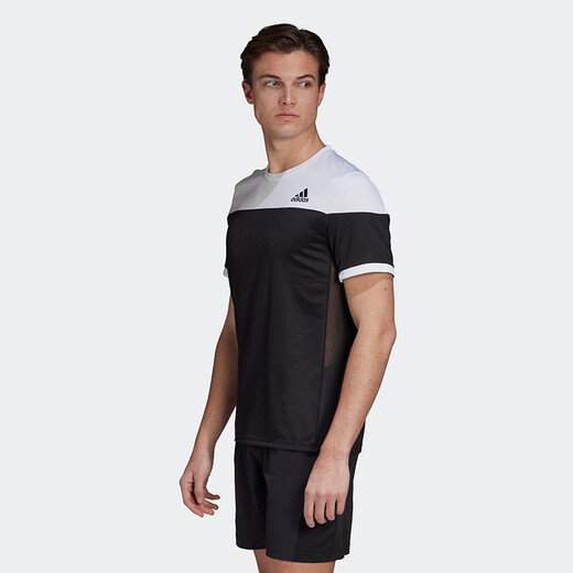 阿迪达斯（adidas） 短袖T恤男款速干衣训练比赛运动服吸汗透气网球羽毛球服FT9720 黑色FT9720 S
