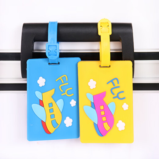 Su Yibei's creative luggage tag, suitcase tag, trolley case, airplane tag, shipping tag, card holder, label, cute card holder, travel color, random