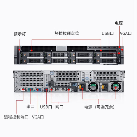 Dell PowerEdge R740 2U rack server host virtualization host 1 bronze medal 3204 32G/2T SAS*2/H350/750W