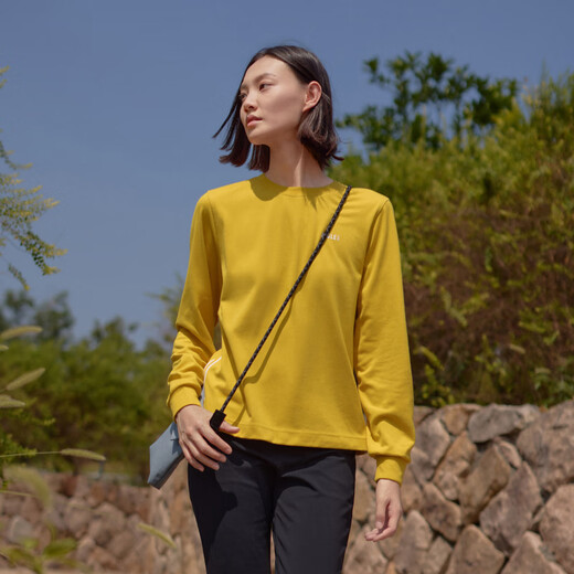 
AIGLE Aigao Long Sleeve T-shirt for Women DFT Quick Dry Wound UPF50+ Lemon Yellow BA693 M (175/92A)