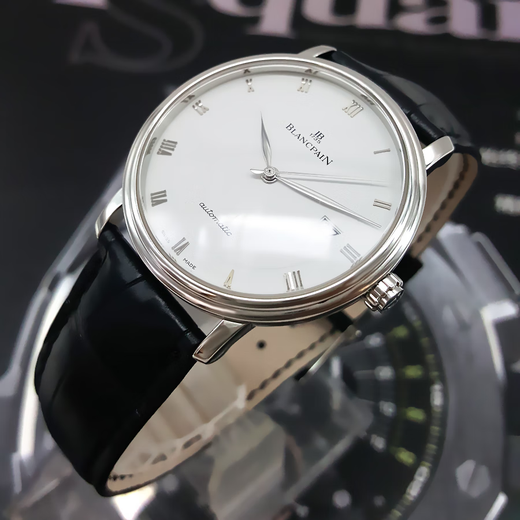 [SECUESTA 99 NUEVO] Blancpain Classic Series Men's Watch Automatic Mechanical Fashion Business Wors Formal Wear Swiss Luxury Watch 38mm-White Disc Silver Needle-6223-1127-55a