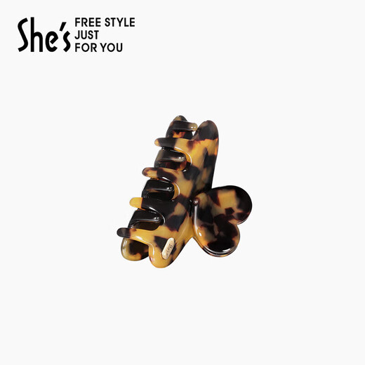 She s Akiko light retro acetate plate small clip tortoiseshell color shark clip birthday gift for girlfriend