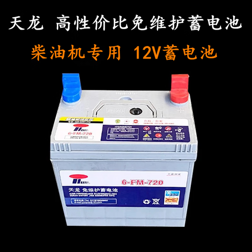 LEOCH天龙蓄电池6-FM-930/830/720/550/450/360发电机电瓶 启动电池 6-FM-830