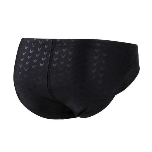 Yingfa men's swimming briefs fish scale pattern low resistance racing swimming trunks quick drying professional competition training swimming trunks men's hot spring black S recommended weight 35-50Jin Jin equals 0.5 kg