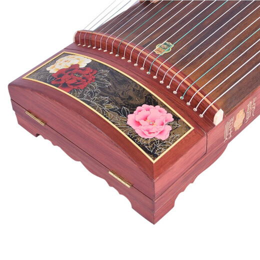 Dunhuang brand Dunhuang Guzheng 694PP floating and colorful mahogany solid wood performance professional level 10 examination national color agarwood painted piano 694PP national color agarwood (full set of gift packs)