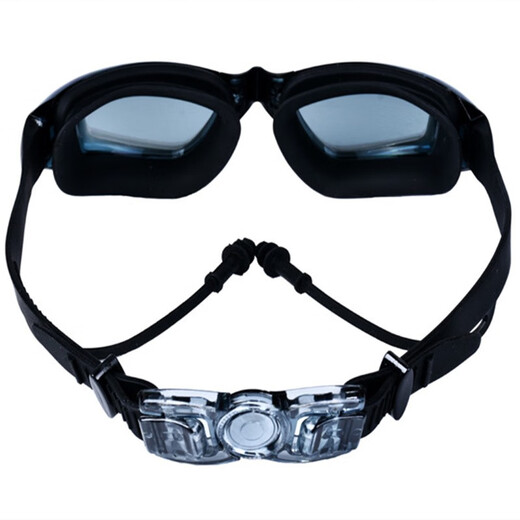 Zhuochi high-definition waterproof and anti-fog swimming goggles for men and women, adult goggles, swimming caps and earplugs set new black set (swimming goggles, swimming caps, nose clip earplugs)