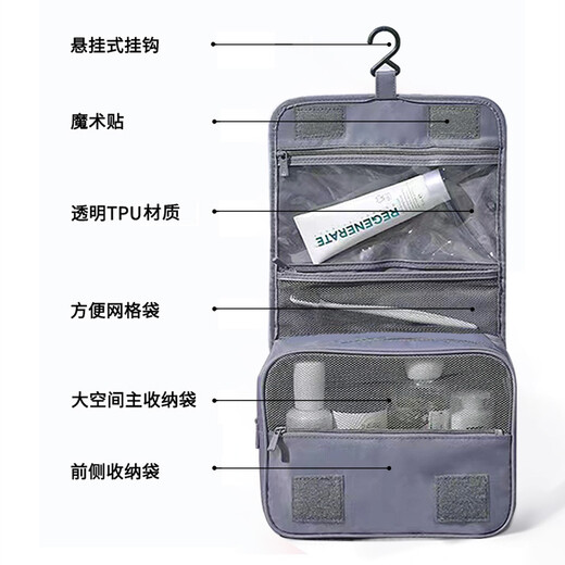 ToMill toiletry bag for men and women, portable business trip toiletry bag, outdoor supplies cosmetic bag, travel toiletries storage bag