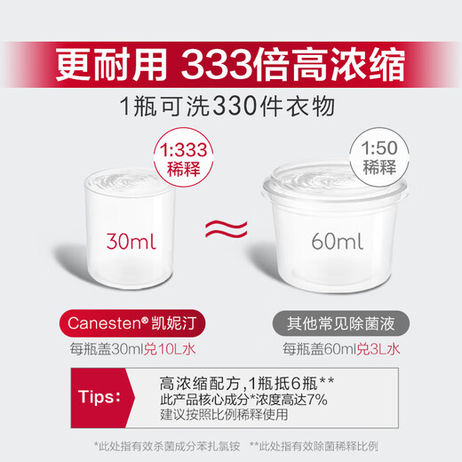 Canesten Clothing Disinfection Combination 1L*2 Bottles 99.9% Fungus Removal Bayer Clothing Underwear Sterilization Solution