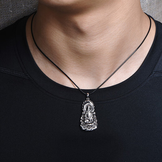 Pt.Charm new Pt950 platinum pendant Flame Guanyin men and women same style platinum peace pendant three-dimensional Buddha necklace. If it is not in stock, it can be customized. Take 10g as an example