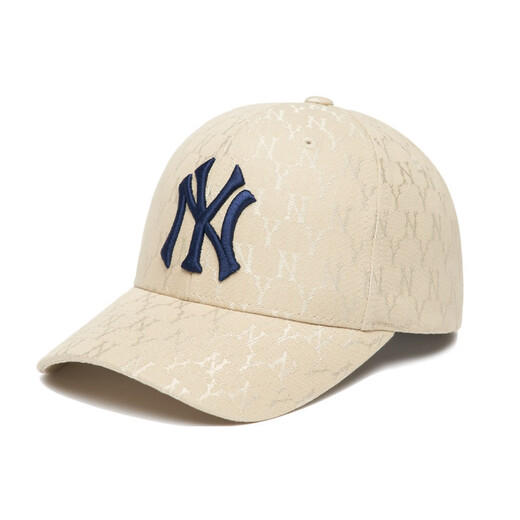Mlb letra bordado logo algodón de béisbol béisbol pareja estilo beige b (única talla) caja de regalo