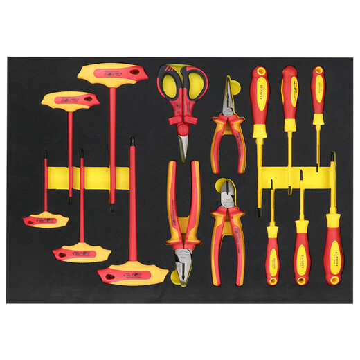 Cat opening plum blossom T-shaped ratchet wrench socket pliers screwdriver electrician scissors 1000V insulated electrician tool set 22pc ratchet wrench set 091038