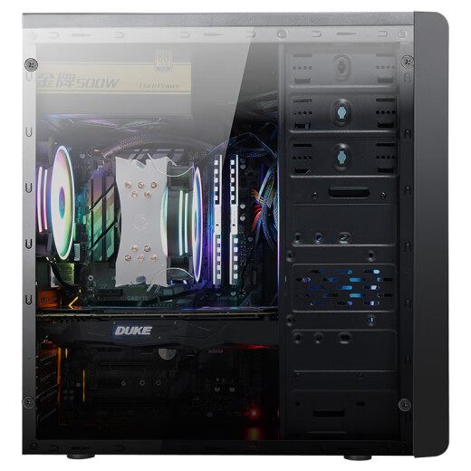 SAMA Miracle 3 black mid-tower computer mainframe supports ATX motherboard/front USB3.0/full black hardware/iron mesh dustproof/side see-through (directly from the manufacturer)