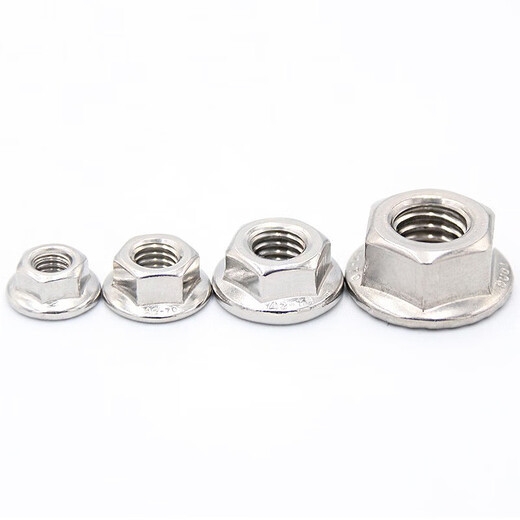 
Hethdigg JG-672 304 stainless steel flange nut Flange surface nut Anti-slip toothed screw cap DIN6923 M8 (150 pieces)