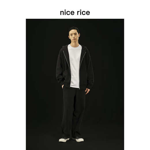 
nice rice good rice r. Series 500G cotton straight-tipped casual trousers [same style in the mall] NCQ12027 black (500g) L