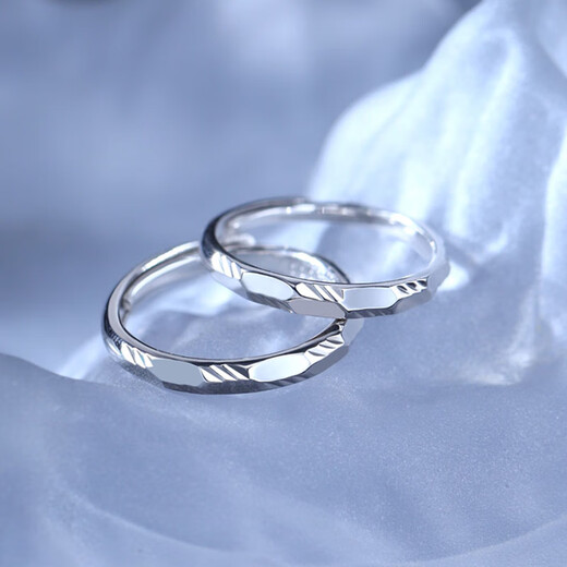 MZMZ Platinum Couple Ring pt950 Platinum Pair of Rings New Plain Knot Engagement Valentine's Day Birthday Gift for Girlfriend Exquisite Model - Travel to the Mountains and Sea Pair of Rings (Customized)