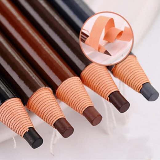 Hensi 1818 Pull-Thread Eyebrow Pencil Tear-off Paper Waterproof and Sweat-proof Eyebrow Makeup Artist Female Tear-Off Can Cut Duckbill Shape Beginner Ordinary Style Black *5 Count