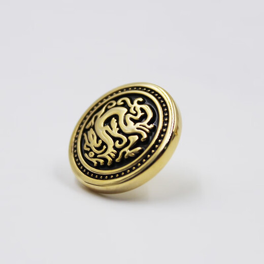 Xifei Men's Brooch Retro Pattern Alloy Dragon's Leap Badge Calm Gentleman Short Needle Butterfly Buckle Suit Overcoat Clothing Accessories Business Casual Single