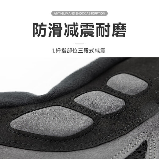 CAVALRY Bicycle Half Finger Gloves Summer Men's and Women's Road Bike Mountain Bike Cycling Shock Absorbing Breathable Cycling Equipment Black Orange L